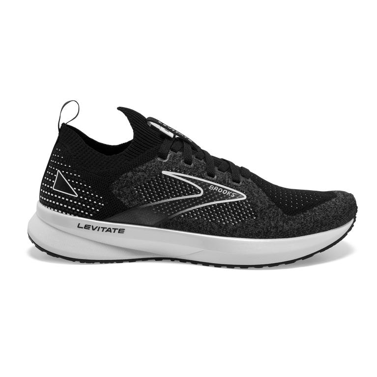 Brooks LEVITATE STEALTHFIT 5 Energy Return Road Running Shoes Womens Online - Black/Grey/White (JNM9